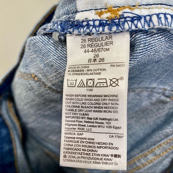 Gap size 26 true skinny distressed crop ankle jeans - Picture 7 of 8